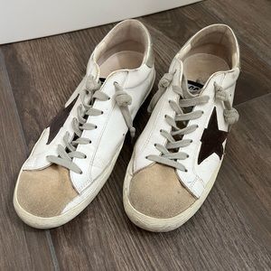 Golden Goose Mid-Star leather sneakers. Size 40. Fair condition.